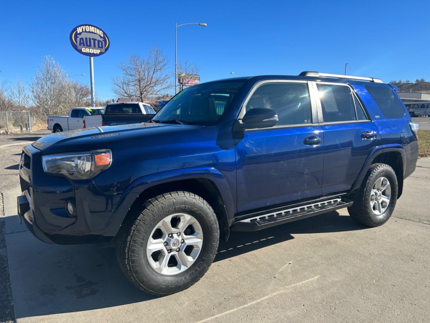 2019 Blue /BLACK Toyota 4Runner SR5 4WD (JTEBU5JR6K5) with an 4.0L V6 DOHC 24V engine, 5A transmission, located at 3030 CY Ave, Casper, WY, 82604, (307) 265-3830, 42.827816, -106.357483 - WIth 17-inch alloy wheels, skid plates, and a full size spare tire, you are ready for those off road adventures! 8 way driver's power seat, means you can also be comfortable while doing it. Let us know if you want to come check out this beauty. With her deep blue, she just shines in the sunlight. - Photo#5